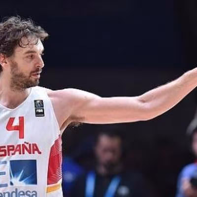 Pau Gasol, con la camiseta de España.