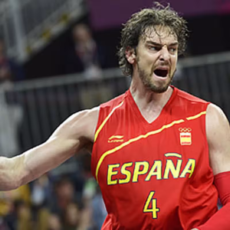 Pau Gasol, con la camiseta de España.