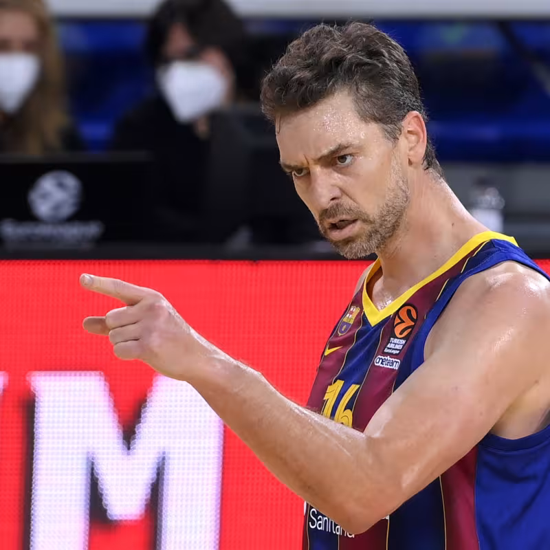Pau Gasol en su debut esta temporada en la EuroLeague.