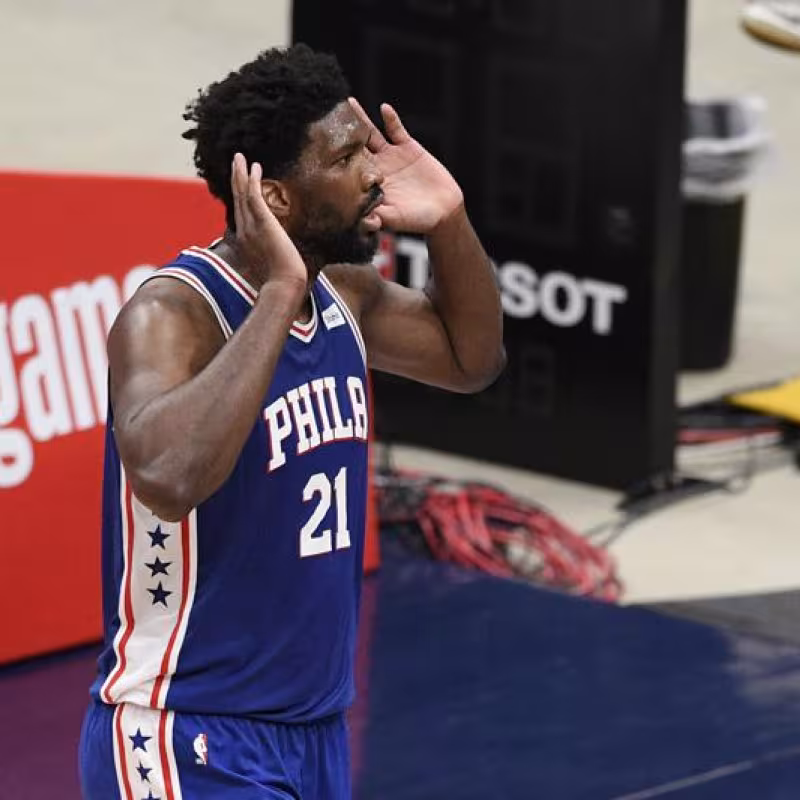 Joel Embiid, protagonista en playoffs NBA 2021. Foto: gettyimages