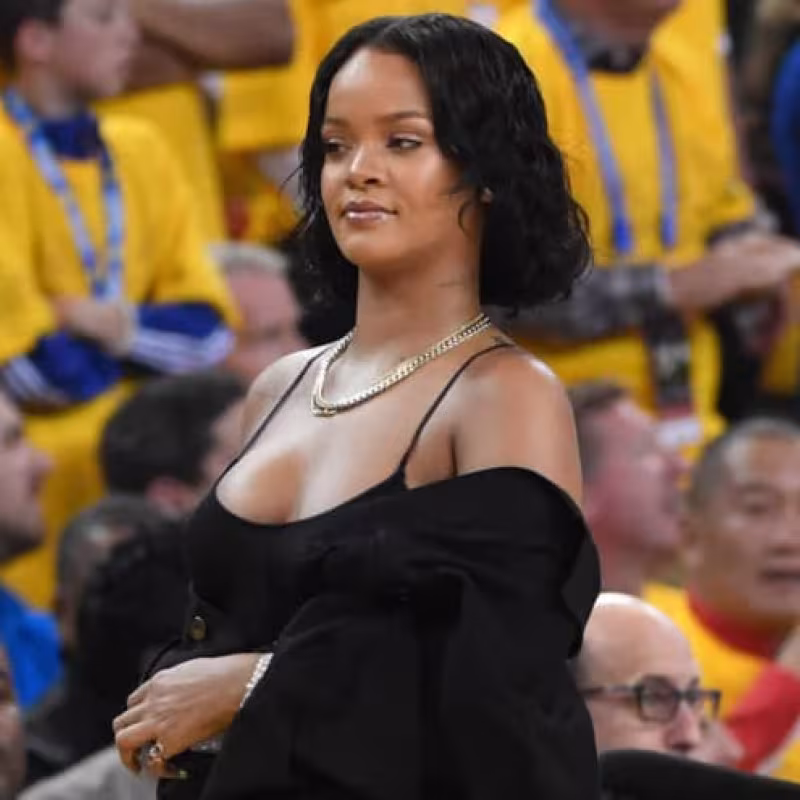 Rihanna, en unas recientes Finales de la NBA.