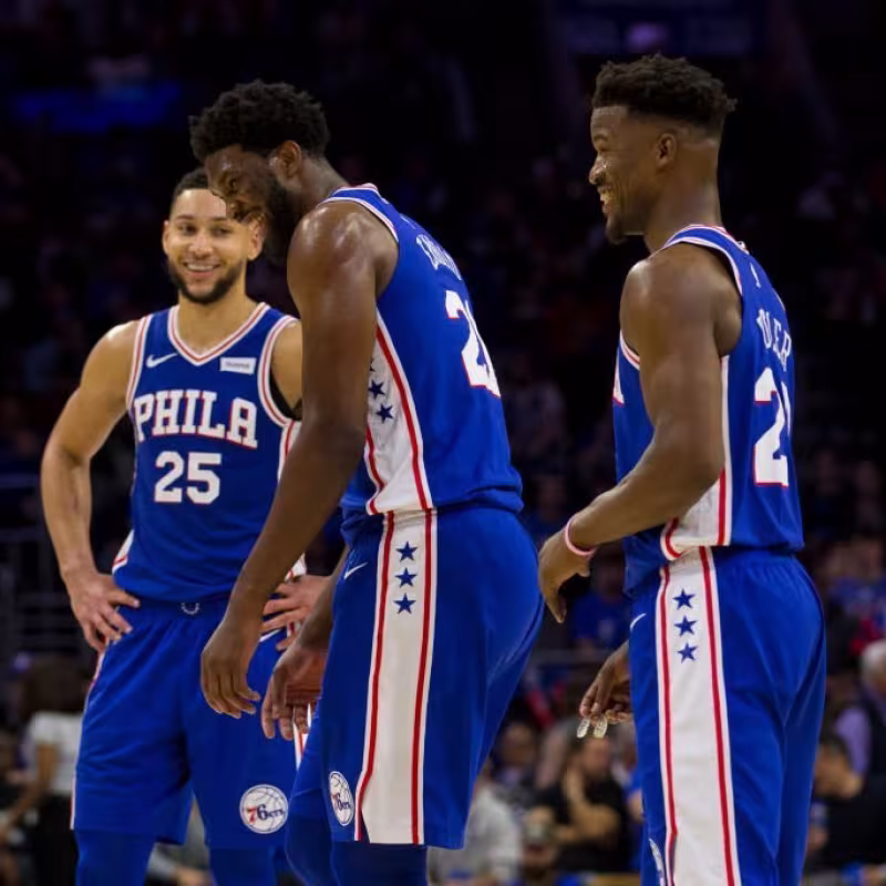 Embiid, Simmons y Butler | Foto: getty images