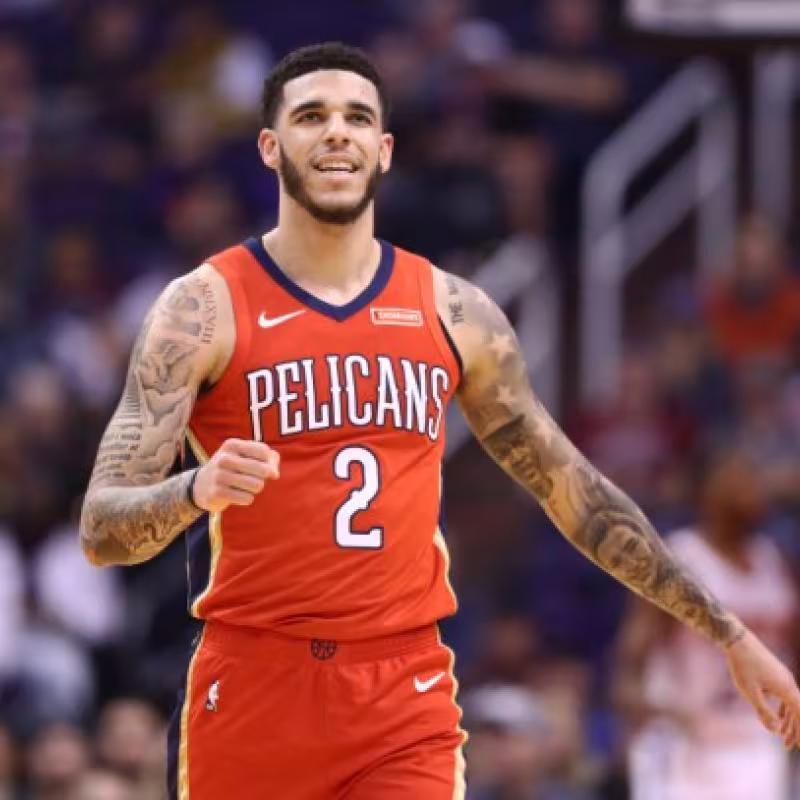 Lonzo Ball en un partido con los New Orleans Pelicans.