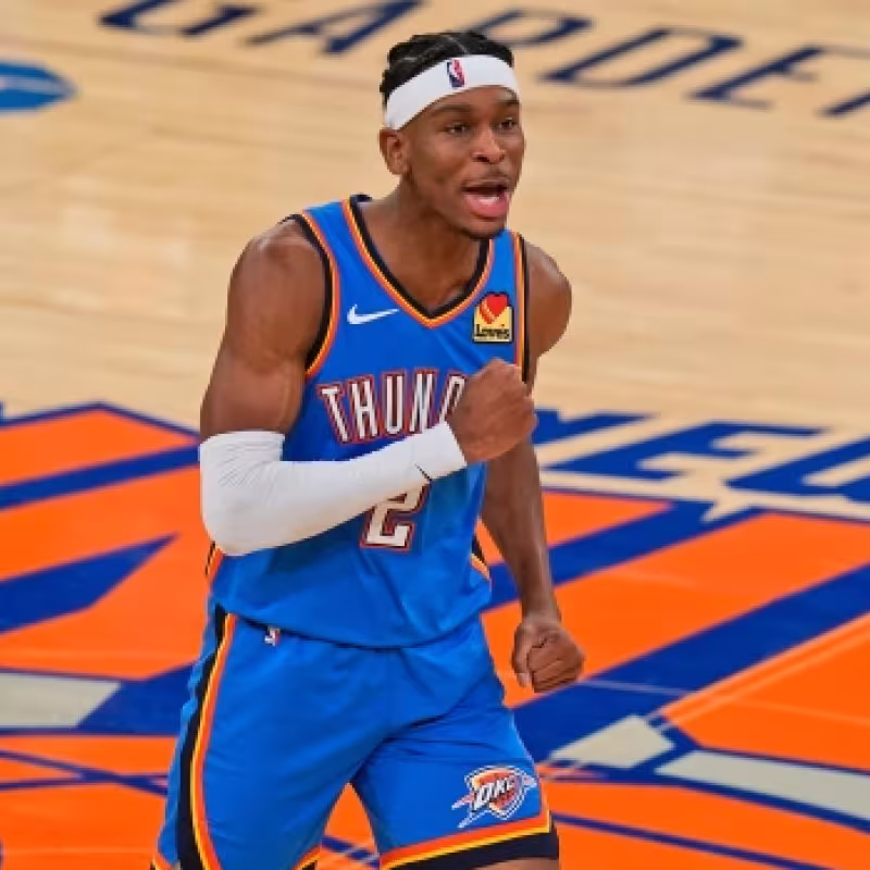 Shai Gilgeous-Alexander en la cancha de los Knicks.