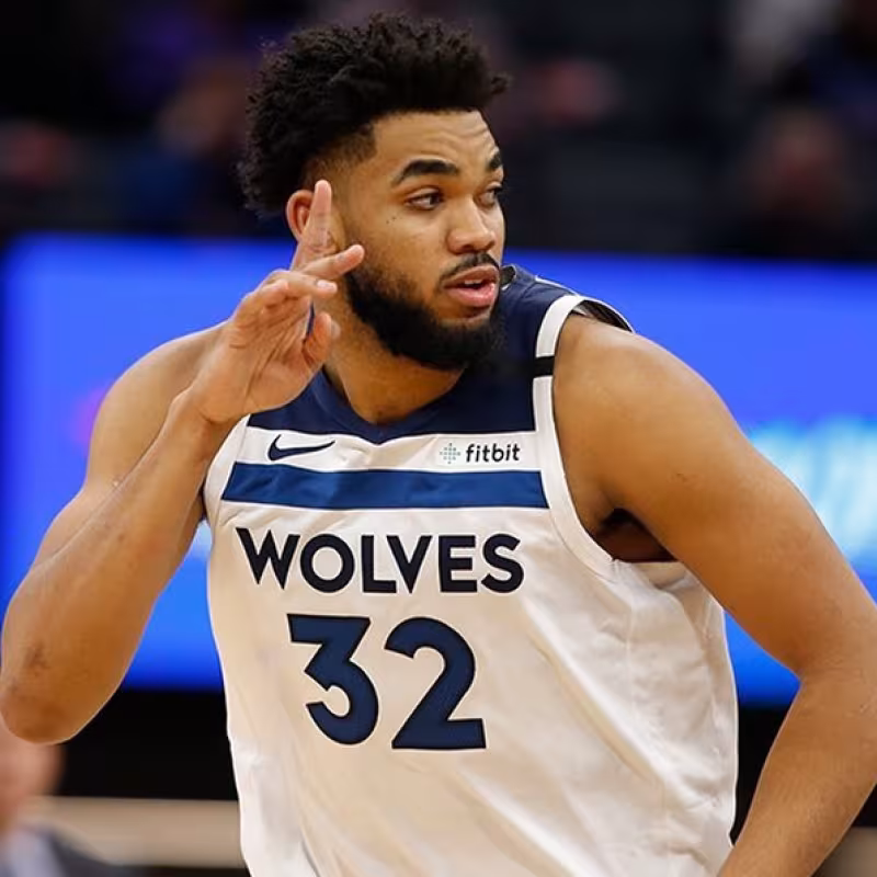 Karl-Anthony Towns en un partido con los Minnesota Timberwolves.