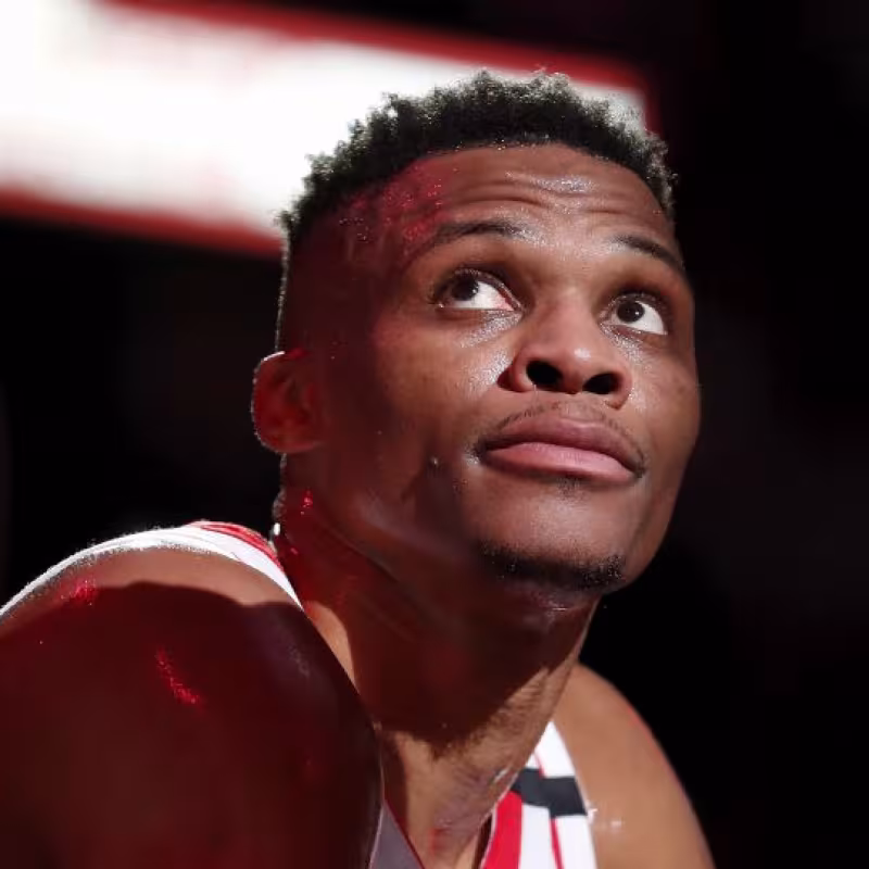 Russell Westbrook en un partido con los Wizards.