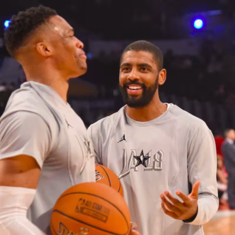 Russell Westbrook y Kyrie Irving, en un All Star.