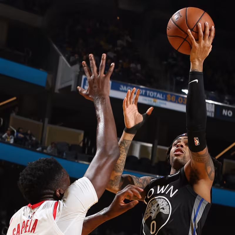 D'Angelo Russell estuvo en gran nivel en la victoria. Foto: Warriors