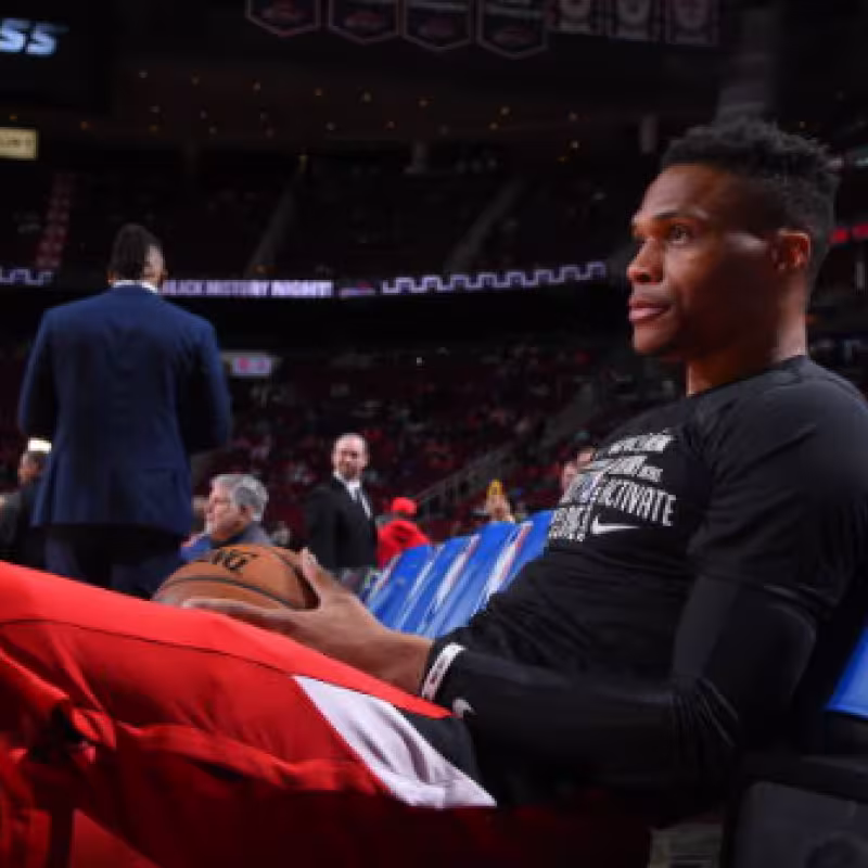 Russell Westbrook, alabado por Ja Morant. Foto: gettyimages