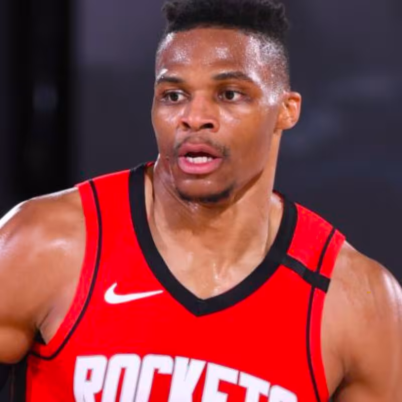 Russell Westbrook, con la camiseta de Houston Rockets. 