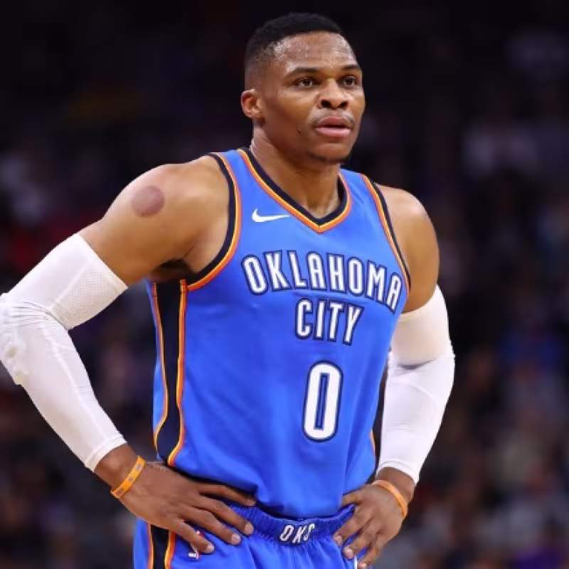 Russell Westbrook, líder de Oklhoma City Thunder.