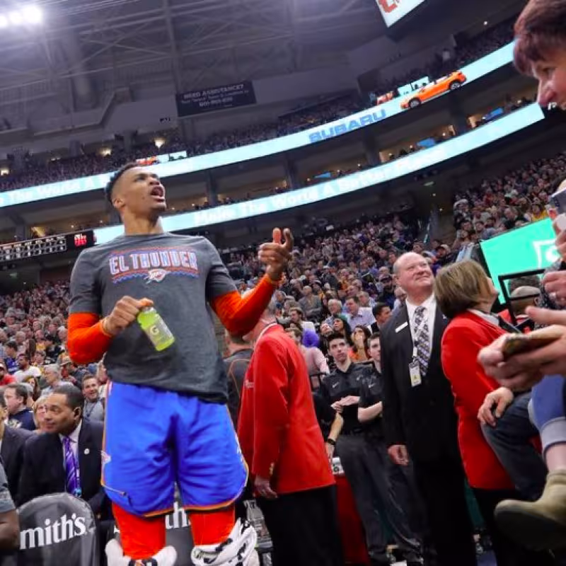 Russell Westbrook, estrella de los Thunder. 