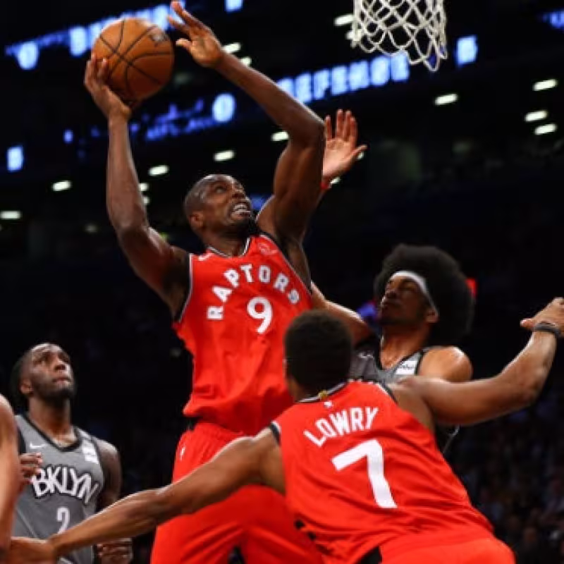 Serge Ibaka, jugador de Toronto Raptors. Foto: Getty Images