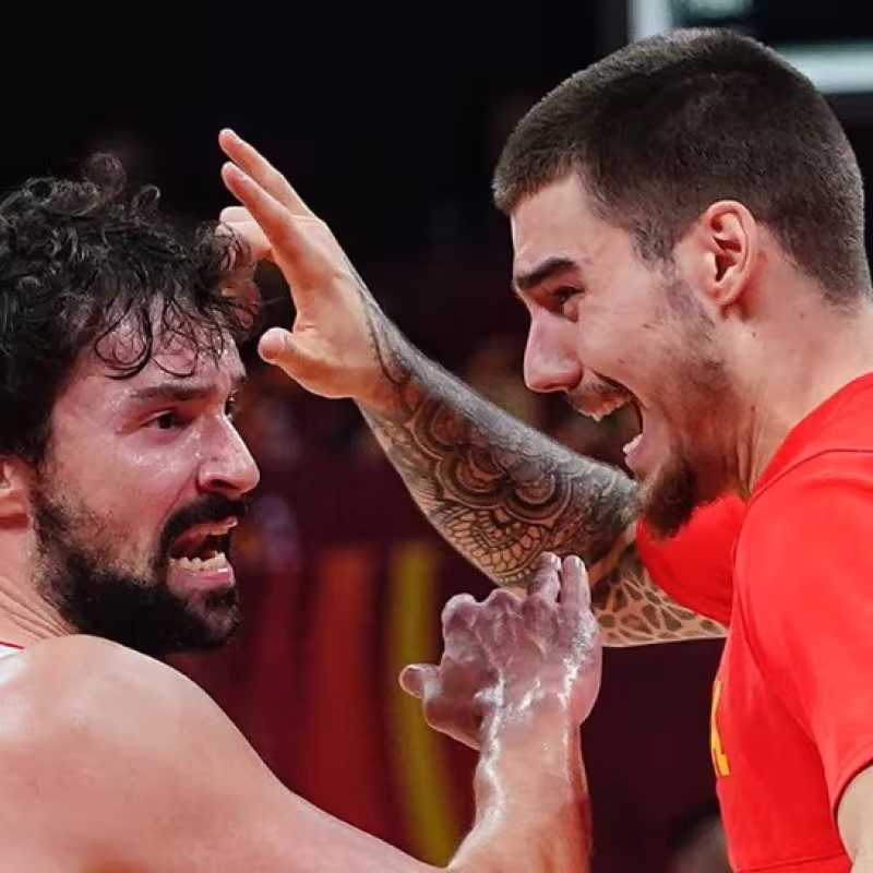 Sergio Llull y Juancho Hernangómez. 