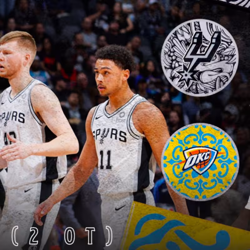 Victoria de los Spurs ante los Thunder tras dos prórrogas.