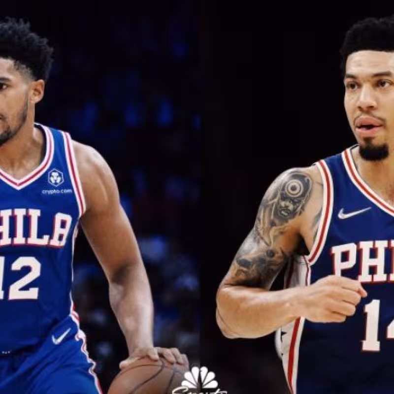 Tobias Harris y Danny Green, jugadores de Philadelphia 76ers envueltos en rumores NBA. 