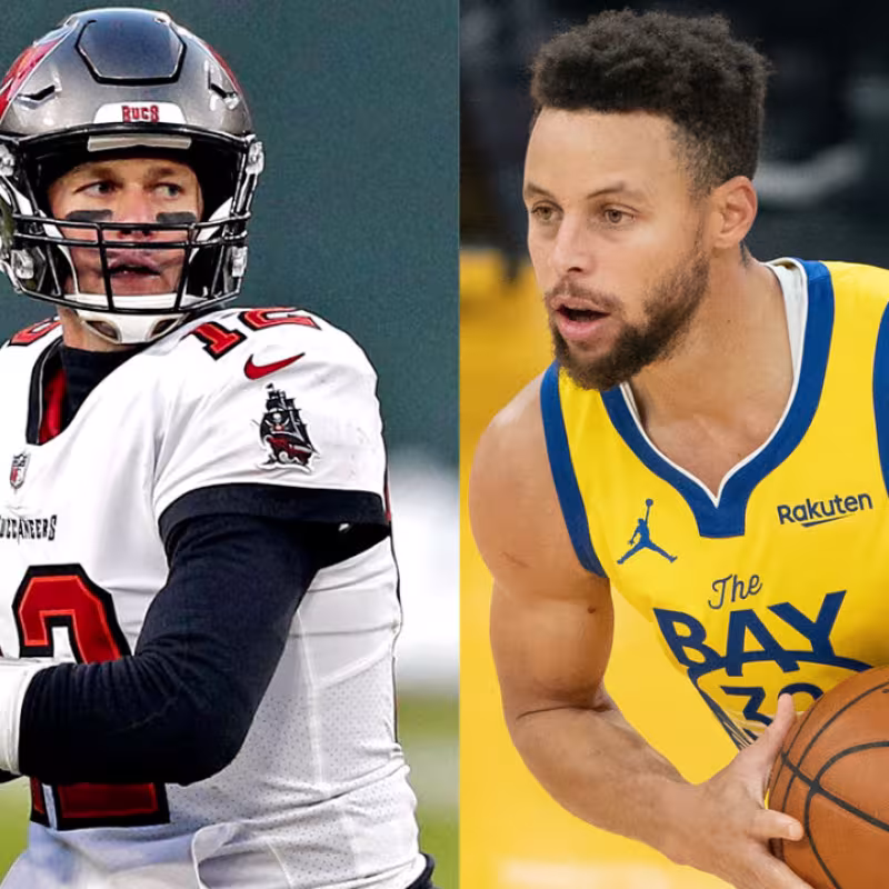Stephen Curry y Tom Brady, dos de las grandes estrellas del deporte mundial.