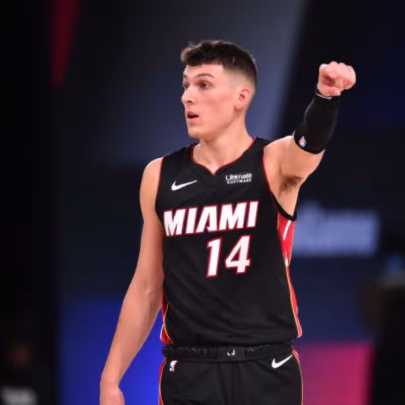 Tyler Herro durante un encuentro con Miami Heat "Foto: NBA.com"
