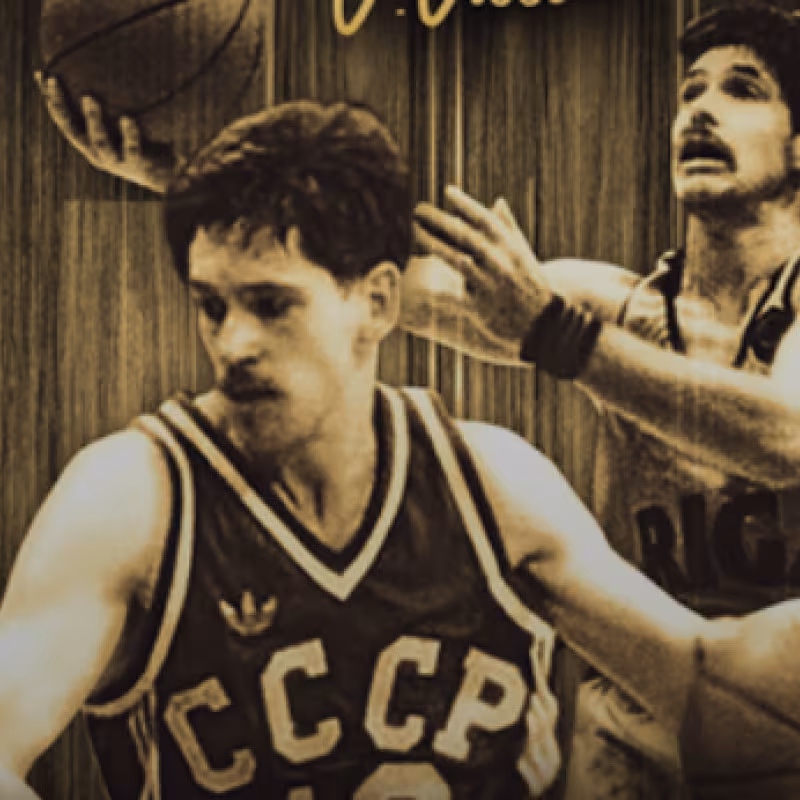 Valdis Valters, un mito del baloncesto letón y soviético.