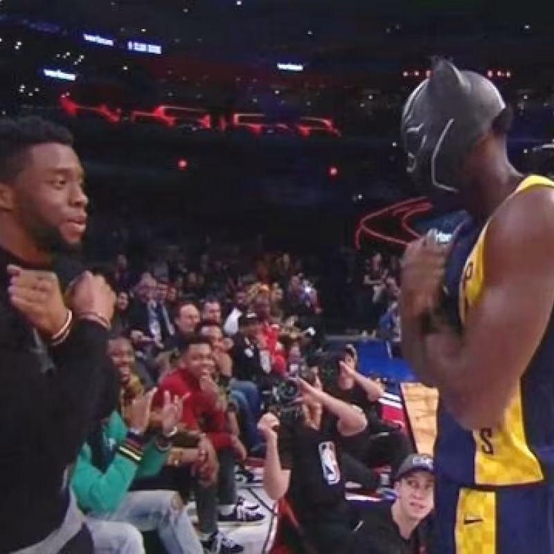 El momento inolvidable de Victor Oladipo con Chadwick Boseman en el Concurso de Mates