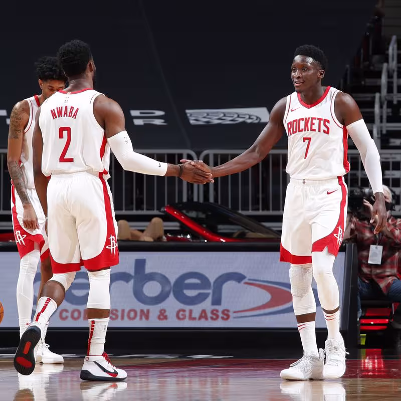 Victor Oladipo en un partido con los Houston Rockets.