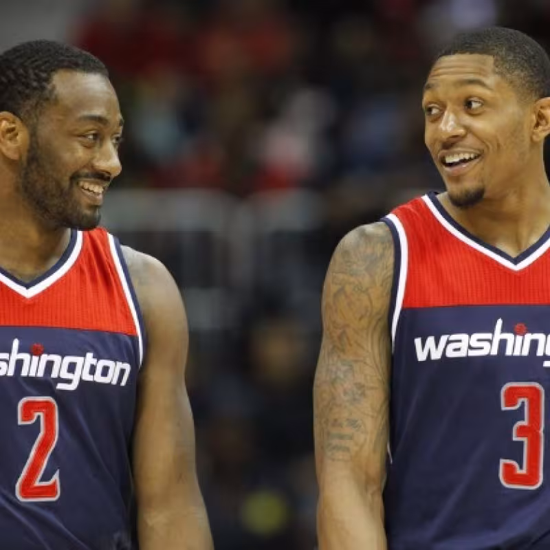 John Wall y Bradley Beal, estrellas de Washington Wizards.