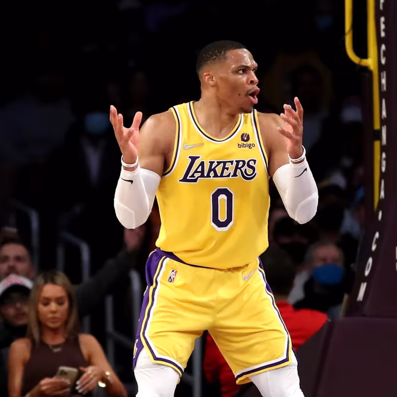 Russell Westbrook, jugador de Los Angeles Lakers.