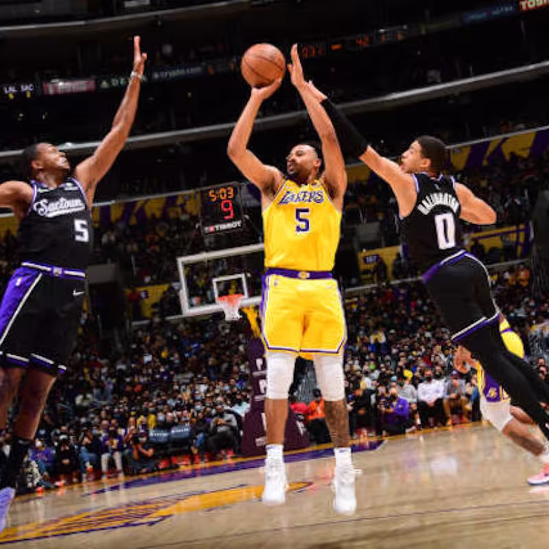 Talen Horton-Tucker, en un partido con Los Angeles Lakers