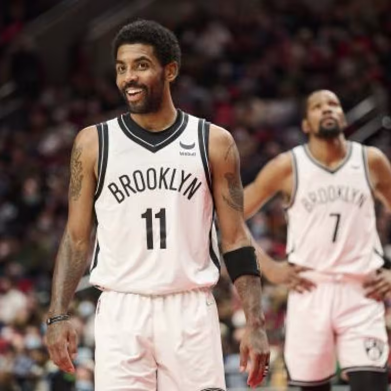 Kyrie Irving y Kevin Durant, en un partido con los Brooklyn Nets