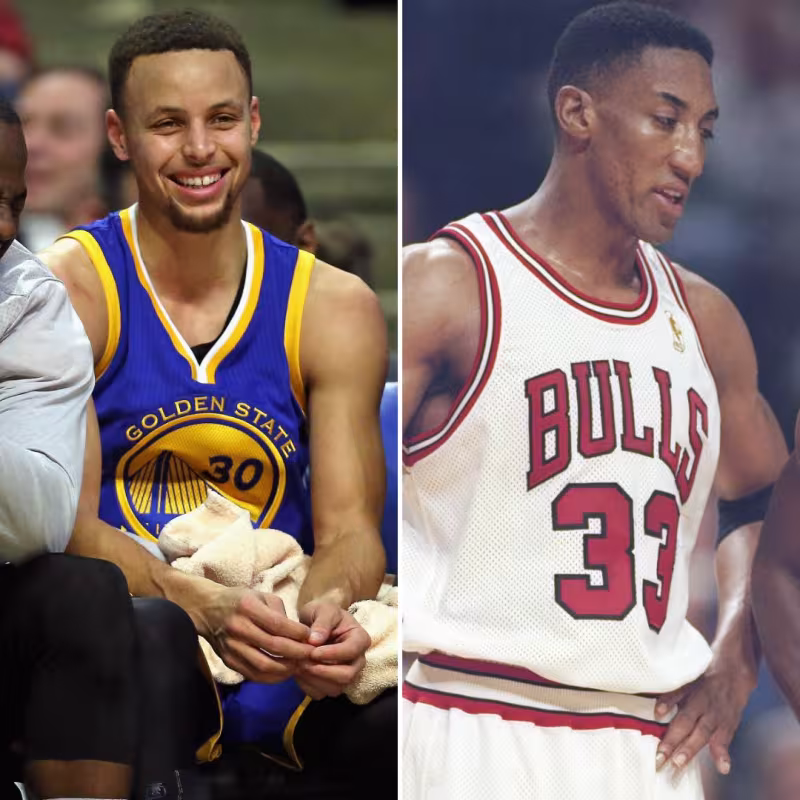Draymond Green y Stephen Curry, Scottie Pippen y Michael Jordan