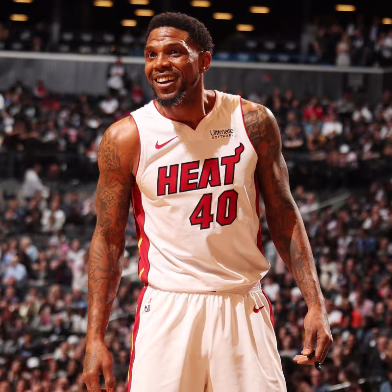 Udonis Haslem, con la camiseta de Miami Heat. 