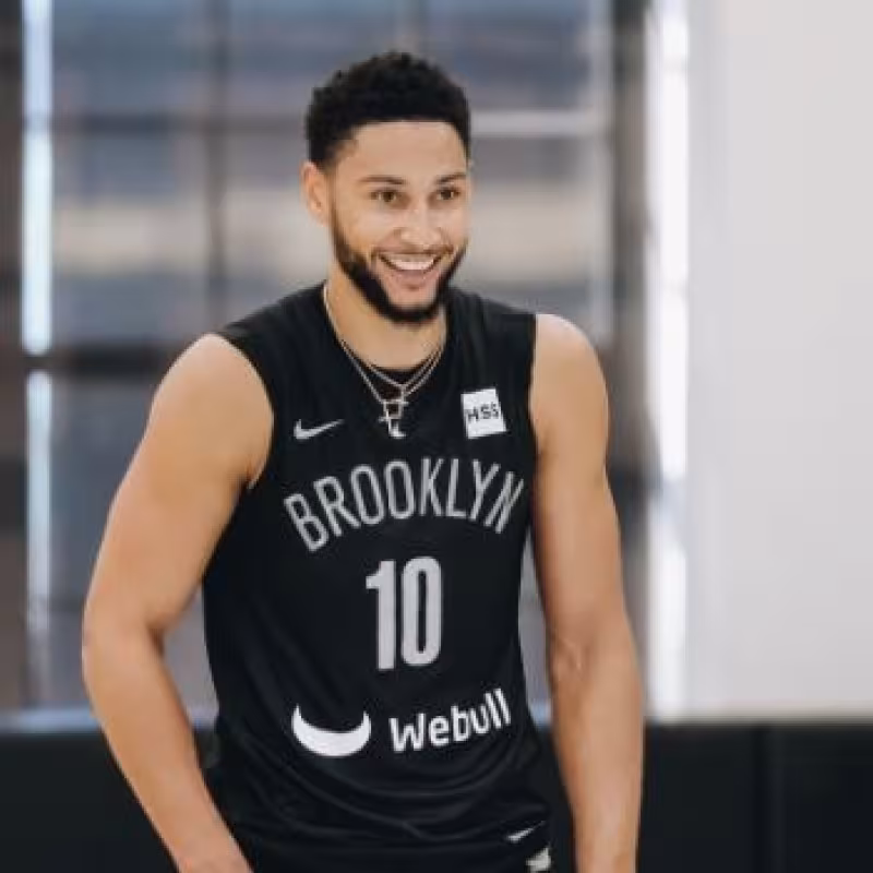 Ben Simmons, entrenando con Brooklyn Nets. 