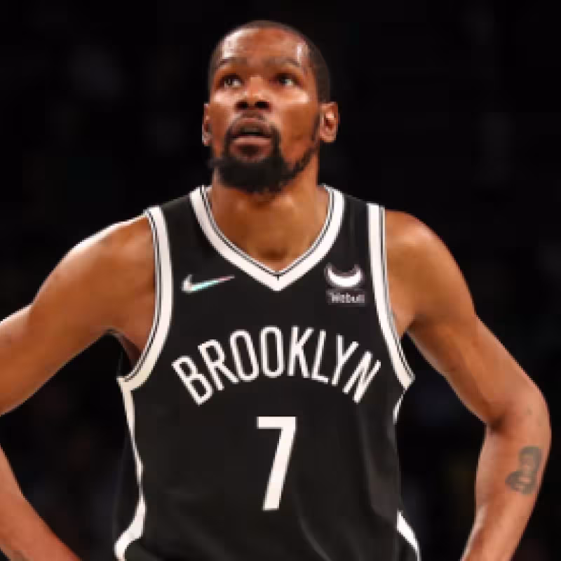 Kevin Durant, con la camiseta de Brooklyn Nets.