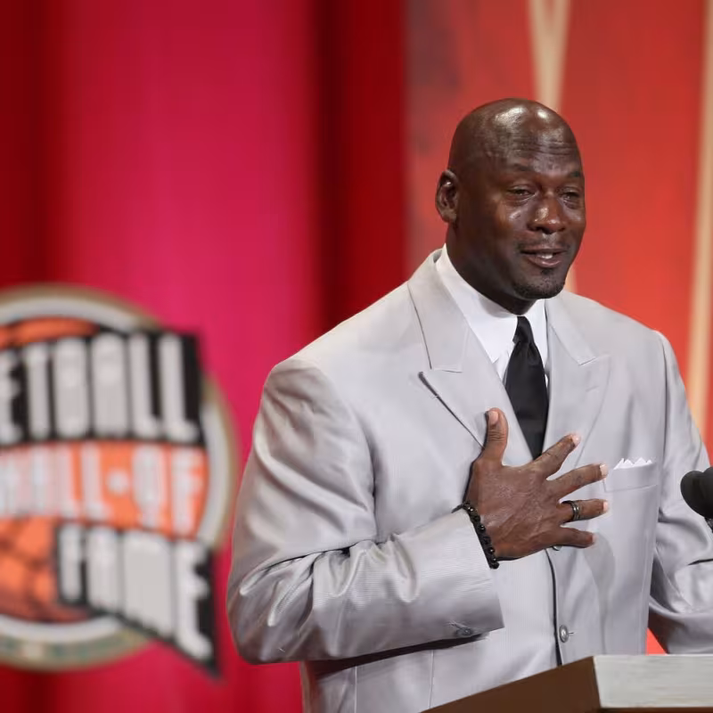 Michael Jordan, en su discurso del Hall of Fame