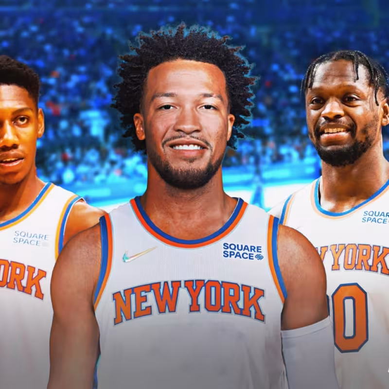 R.J. Barrett, Jalen Brunson y Julius Randle