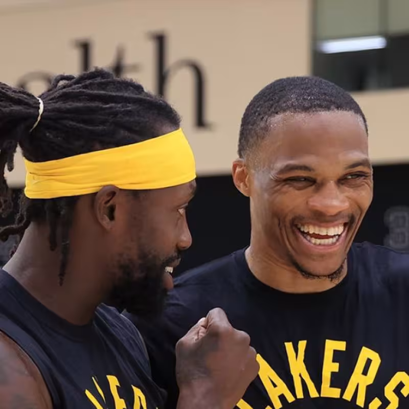 Patrick Beverley y Russell Westbrook, entrenando juntos