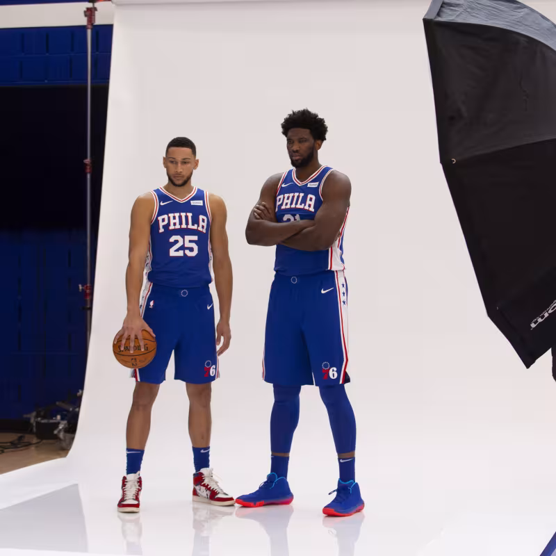 Ben Simmons y Joel Embiid, con los Philadelphia 76ers