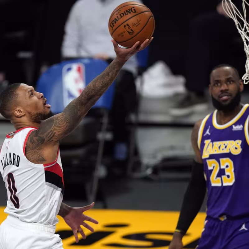 Damian Lillard y LeBron James