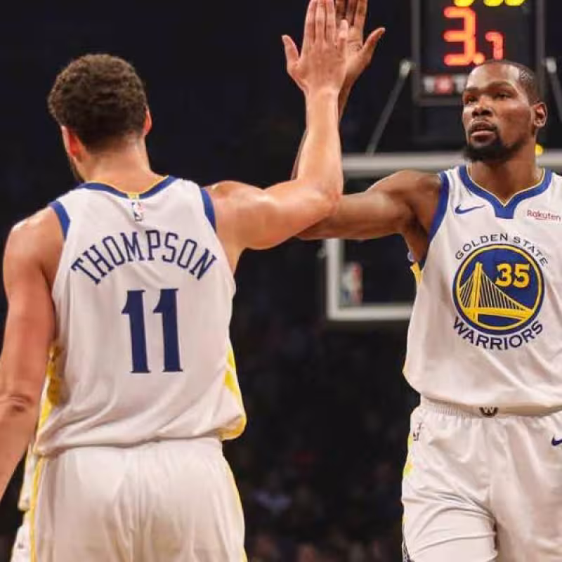 Klay Thompson y Kevin Durant, juntos en Golden State Warriors