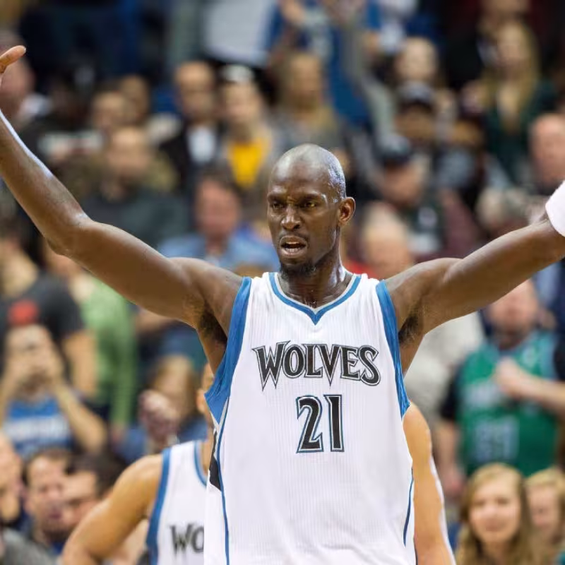 Kevin Garnett, con la camiseta de Minnesota Timberwolves.