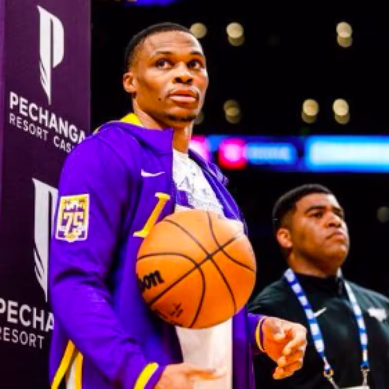 Russell Westbrook, estrella de Los Angeles Lakers. 