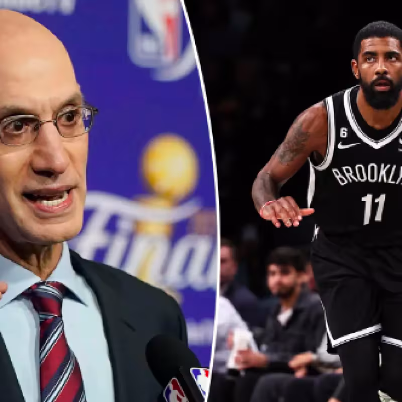 Kyrie Irving y Adam Silver mantuvieron una conversación.