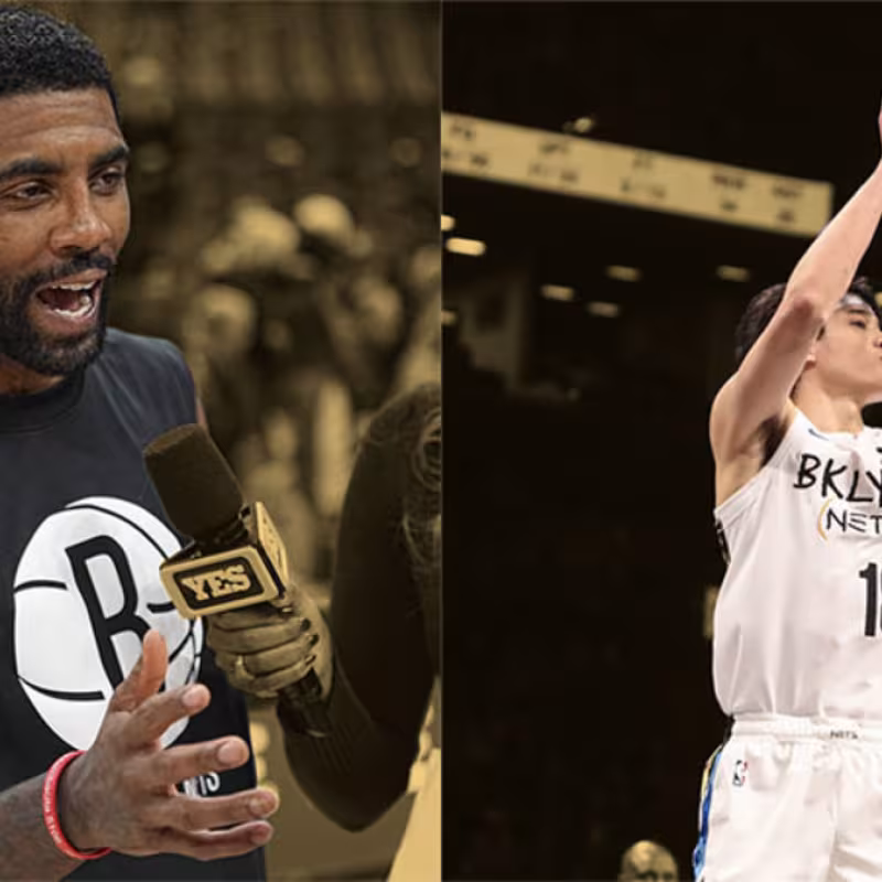 Kyrie Irving y Yuta Watanabe