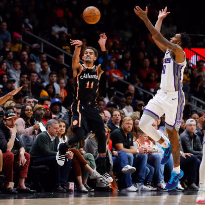 Trae Young, baile a los Kings. Foto: gettyimages