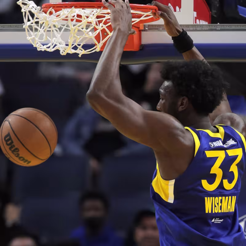 James Wiseman, con la camiseta de Santa Cruz Warriors.