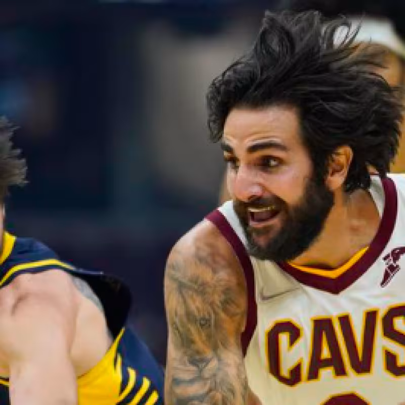 Ricky Rubio, con la camiseta de Cleveland Cavaliers. 