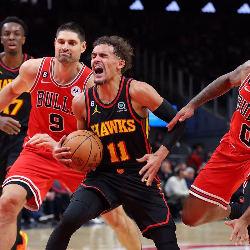 Trae Young, en un partido contra Chicago Bulls