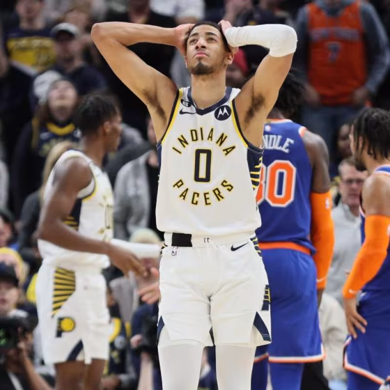 Tyrese Haliburton, en un partido contra New York Knicks