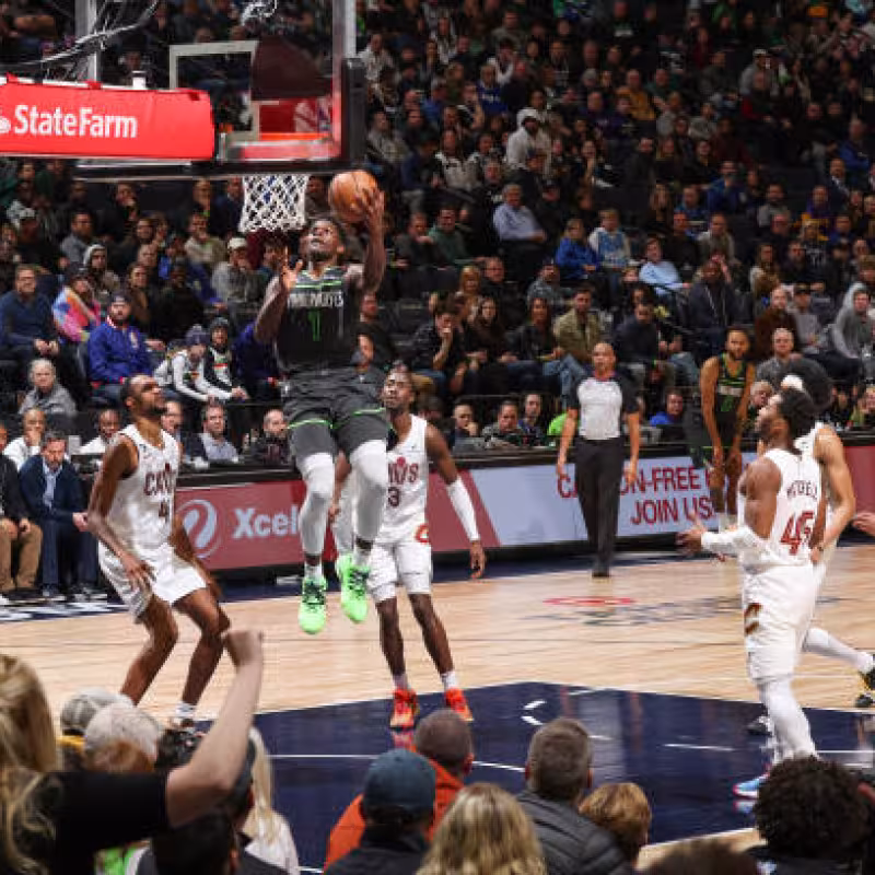 Anthony Edwards, feliz sin Towns. Foto: gettyimages