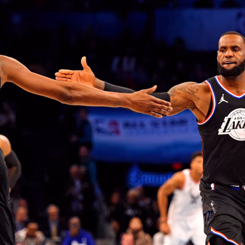 Kevin Durant y LeBron James, jugando juntos en un partido del All-Star